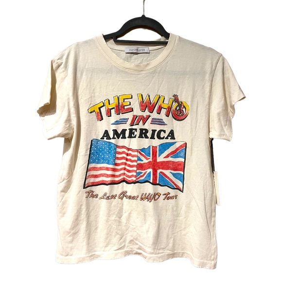 Daydreamer The Who Invades America Short Sleeve Tour Tee In White (S) - Picture 5 of 14
